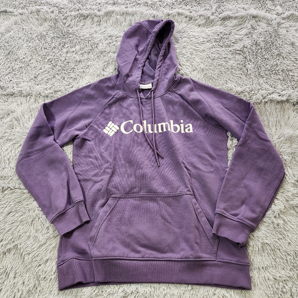 Columbia Purple Lightweight Pullover Hooded Sweatshirt